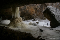 Чинарёв водопад зимой Водопад Чинарёв (Чинарский) за станицей Темнолесская