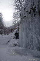 Водопады Щелканки зимой Водопады на балке Щелканка