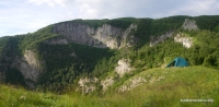 Княжеская поляна - вид на скальный Мешок истоки реки Ходзь