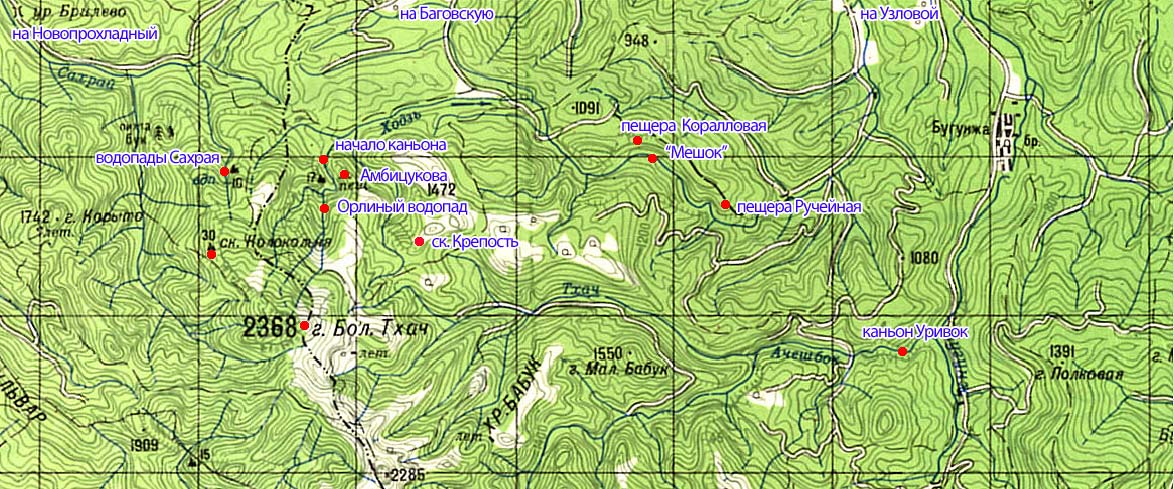 карта Тхача (щелкните для увеличения