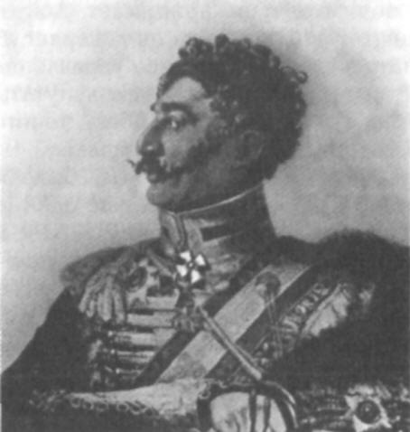 Генерал князь В. Г. Мадатов, ближайший сподвижник Ермолова. Портрет работы Д. Доу.