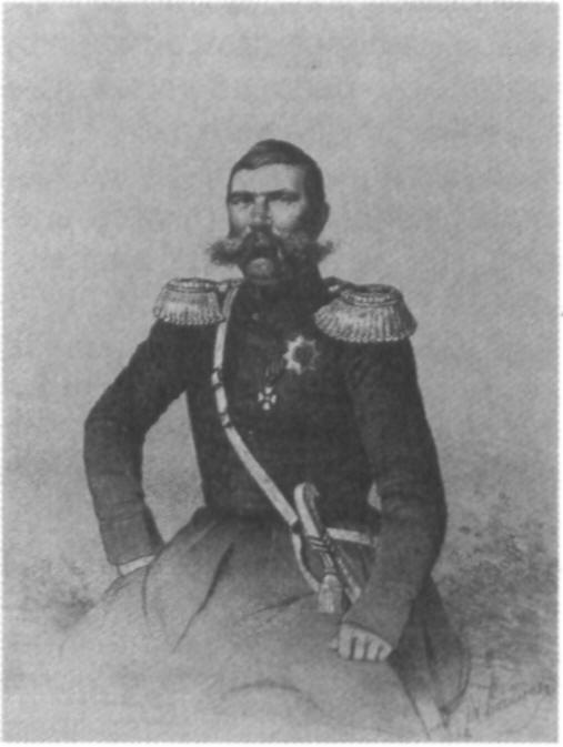 Генерал-майор Войска Донского Я. П. Бакланов, прозванный чеченцами «Даджал» — дьявол за стремительность и безжалостность.