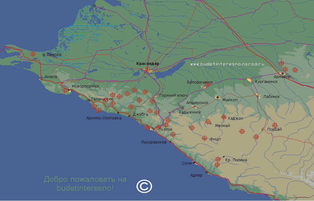 Рестораны краснодарский край карта