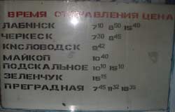 Расписание автобусов с автостанции Курджиново