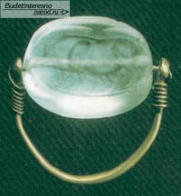 Перстень с печаткой с изображением кабана. Семибратний курган № 6. Раскопки В.Г.Тизенгаузена, 1875. Эрмитаж 